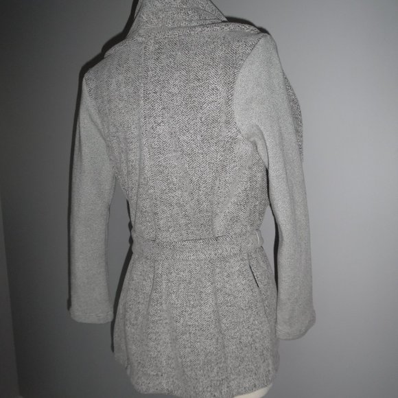 Anthropologie Dolan Northfield Knit Fleece Chevron Open front Sweater Jacket - Picture 9 of 11